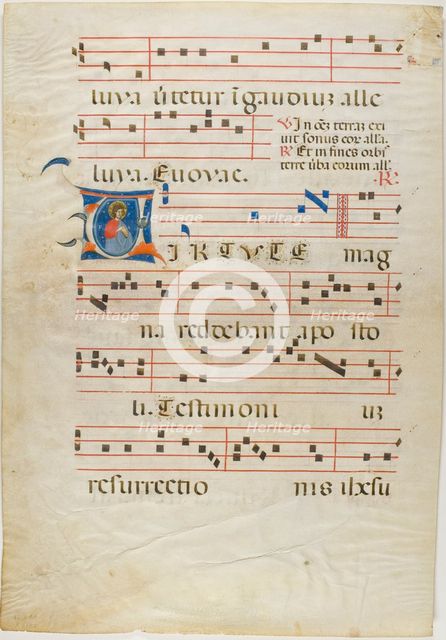 Martyr Saint in a Historiated Initial "V" from an Antiphonary, 1310/15. Creator: Unknown.