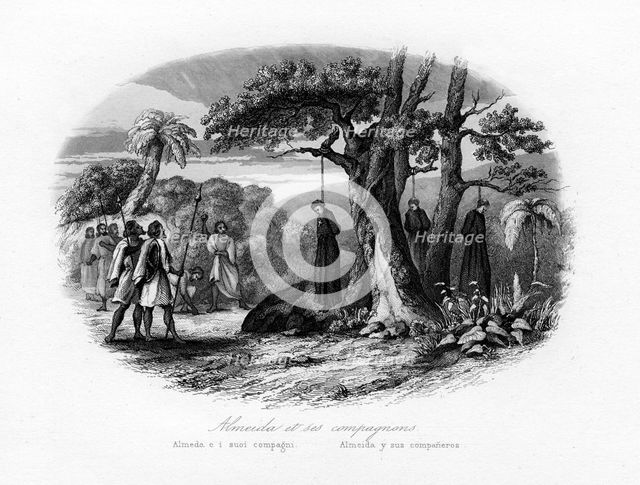 Martyrdom of Almeida and his companions, c1840. Artist: N Remond