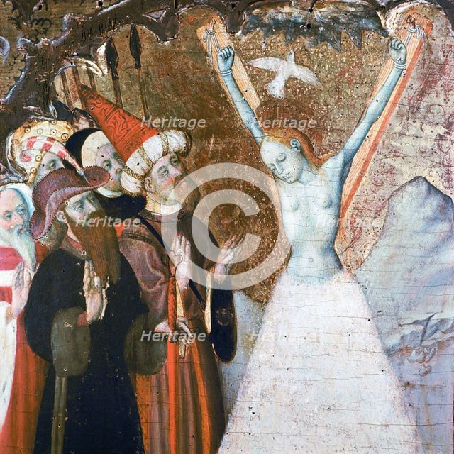  'Martyrdom of St. Eulalia', 1452, Detail of an altarpiece by Bernat Martorell.