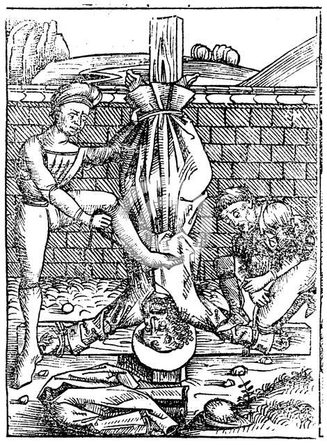 Martyrdom of St Peter, Rome, c64 (1493). Artist: Unknown