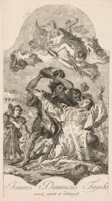 Martyrdom of St. Stephen. Creator: Giovanni Domenico Tiepolo (Italian, 1727-1804)