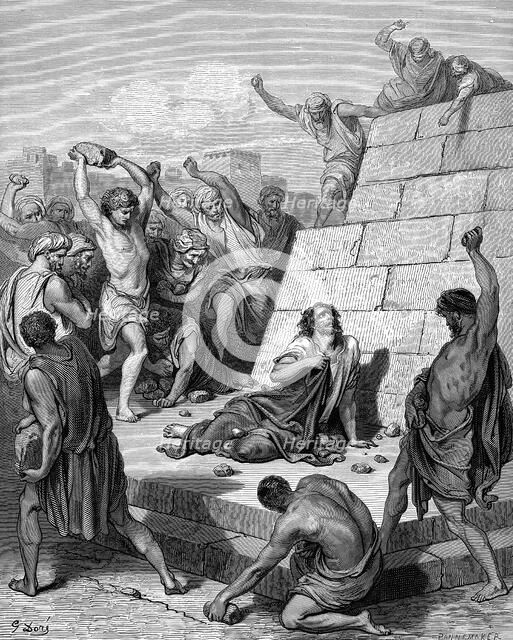 Martyrdom of St Stephen, c36 (1866). Artist: Gustave Doré