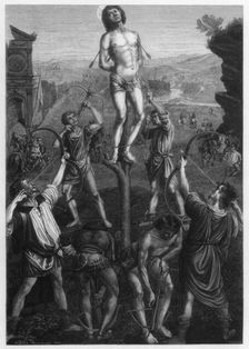 Martyrdom of St Sebastian 1473-1475 (1870). Artist: Hotelin