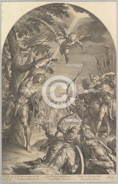 Martyrdom of St. Sebastian, ca. 1600. Creator: Jan Muller.
