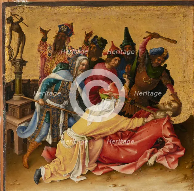 Martyrdom of St Thomas, after 1435. Creator: Stephan Lochner.
