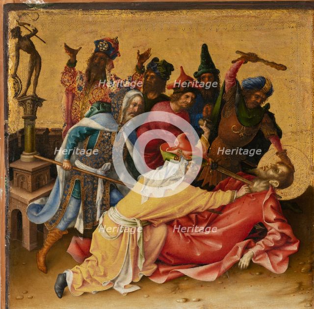 Martyrdom of St Thomas, after 1435. Creator: Stephan Lochner.