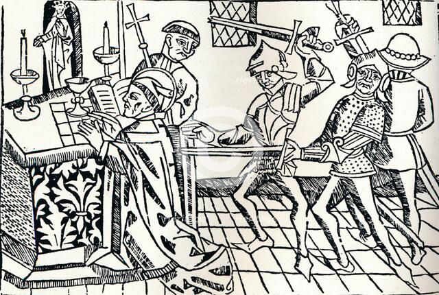 'Martyrdom of St. Thomas of Canterbury', c1484. Artist: William Caxton.