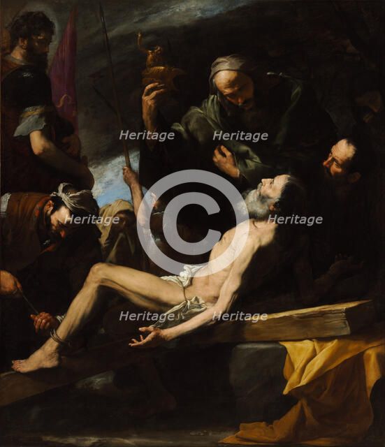 Martyrdom of Saint Andrew. Artist: Ribera, José, de (1591-1652)