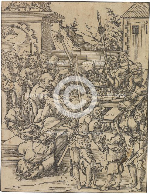 Martyrdom of Saint Bartholomew. From the series Martyrdom of the Twelve Apostles, c. 1520. Creator: Cranach, Lucas, the Elder (1472-1553).