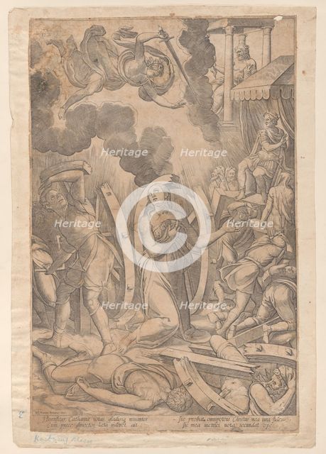 Martyrdom of Saint Catherine of Alexandria, 1567. Creator: Mario Cartaro.