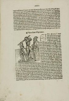 Martyrdom of Saint Cipriano from Heiligenleben (Lives of the Saints), Plate 18 from...1929. Creator: Unknown