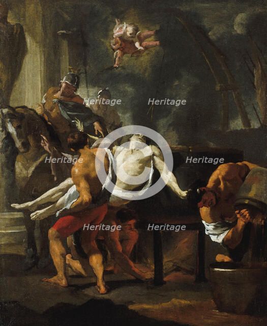 Martyrdom of Saint John the Evangelist, at the Latin Gate, between 1637 and 1647. Creator: Charles le Brun.