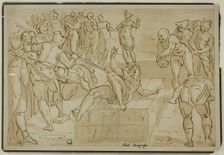 Martyrdom of Saint Lawrence, c.1580. Creator: School of Luca Cambiaso Italian, 1527-1589