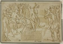 Martyrdom of Saint Lawrence, c.1580. Creator: School of Luca Cambiaso Italian, 1527-1589