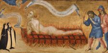 Martyrdom of Saint Lawrence, with Two Benedictine Nuns, c.1425. Creator: Jacobello del Fiore