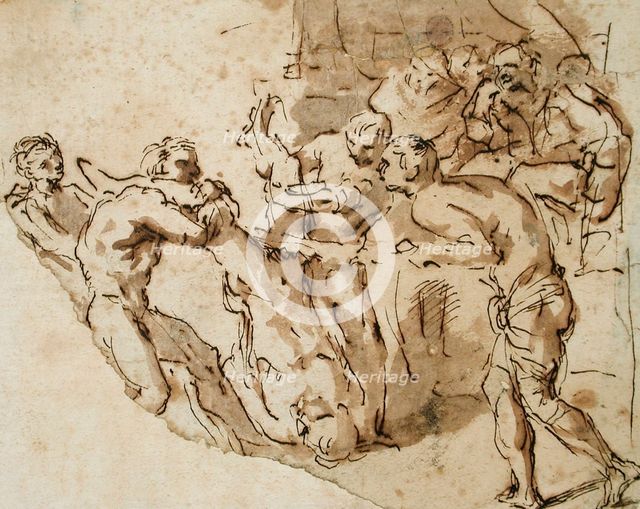Martyrdom of Saint Simon, between c1638 and c1646. Creator: Giovanni Lanfranco.