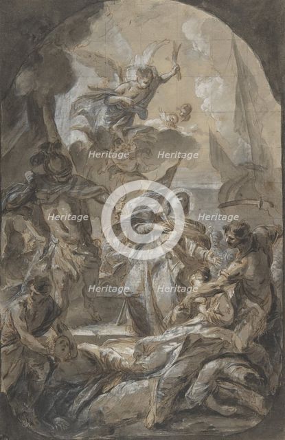 Martyrdom of Saint Ursula? Saint Paula?, 17th century. Creator: Anon.