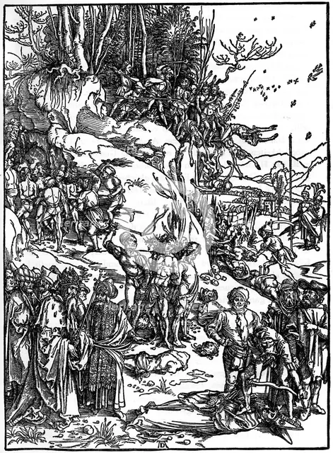 'Martyrdom of the Ten Thousand Christians on Mt Ararat', 1495-1497, (1936). Artist: Albrecht Dürer