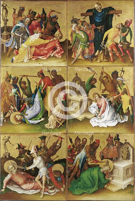 Martyrdom of the Apostles. Right panel. Artist: Lochner, Stephan (ca 1400/10-1451)