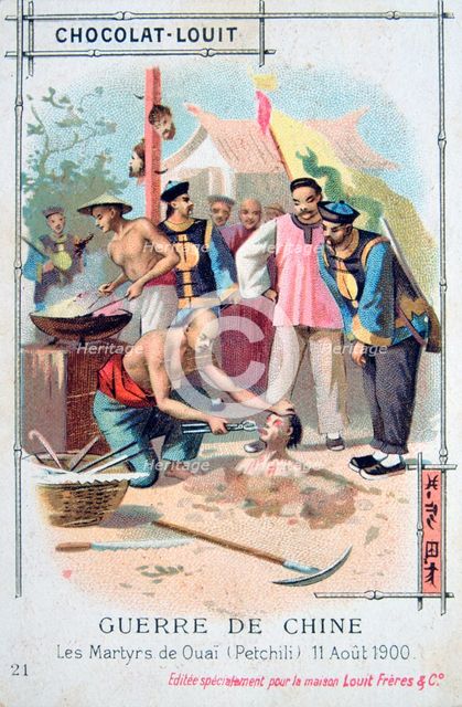 Martyrdom at Ouai (Petchili), China, Boxer Rebellion, 11 August 1900. Artist: Unknown
