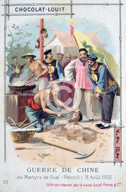 Martyrdom at Ouai (Petchili), China, Boxer Rebellion, 11 August 1900. Artist: Unknown