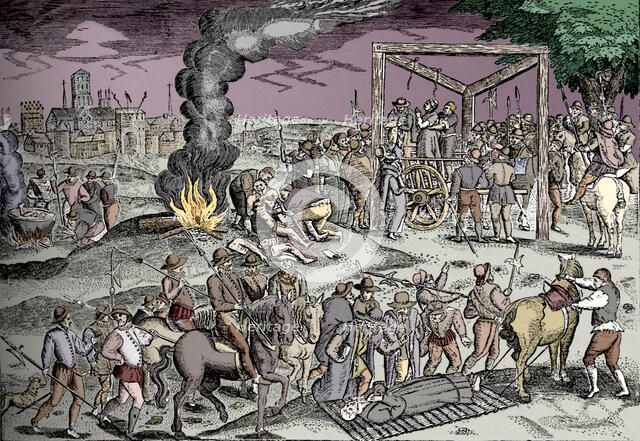 Martyrs at Smithfield, London, c1600 (1904). Artist: Unknown.