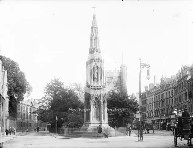 Martyrs Memorial, St Giles, Oxford, Oxfordshire, c1860-c1922. Artist: Henry Taunt