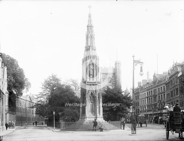 Martyrs Memorial, St Giles, Oxford, Oxfordshire, c1860-c1922. Artist: Henry Taunt