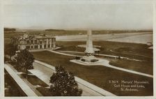 Martyr's Monument, Golf House and Links, St. Andrews c1900