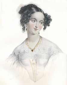 Mary Teresa, wife of Sixteenth Earl of Shrewsbury 1834. Artist: L Mansion
