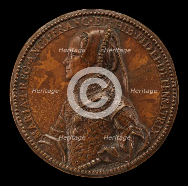 Mary Tudor, 1516-1558, Queen of England 1552 [obverse], 1555. Creator: Jacopo da Trezzo.