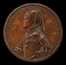 Mary Tudor, 1516-1558, Queen of England 1552 [obverse], 1555. Creator: Jacopo da Trezzo