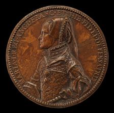 Mary Tudor, 1516-1558, Queen of England 1552 [obverse], 1555. Creator: Jacopo da Trezzo