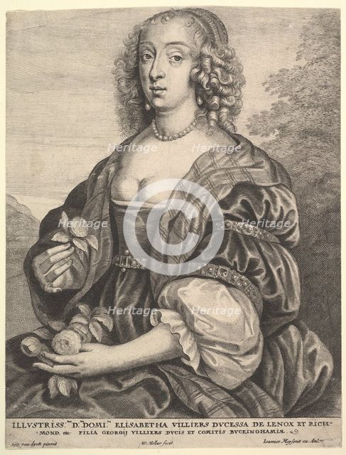 Mary Villiers, Dutchess of Lennox and Richmond, 1625-77. Creator: Wenceslaus Hollar.