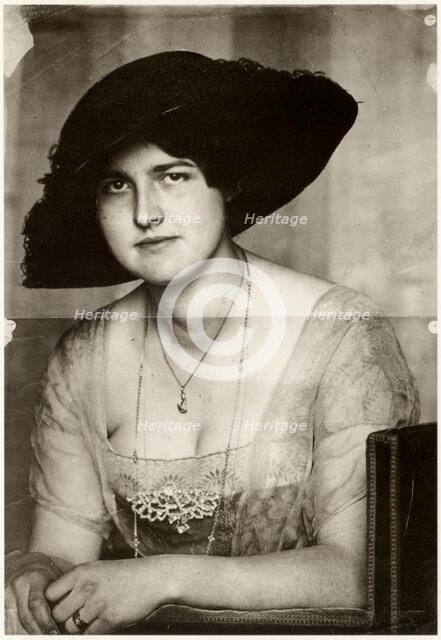 Mary with a dark hat, 1915. Creator: Stuck, Franz, Ritter von (1863-1928).