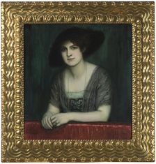Mary with a dark hat, c. 1916. Creator: Stuck, Franz, Ritter von (1863-1928)