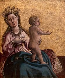 Mary with child, 1430. Creator: Konrad Witz