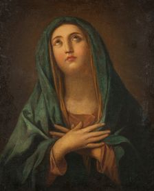 Mary with crossed arms, unknown date. Creator: Anon