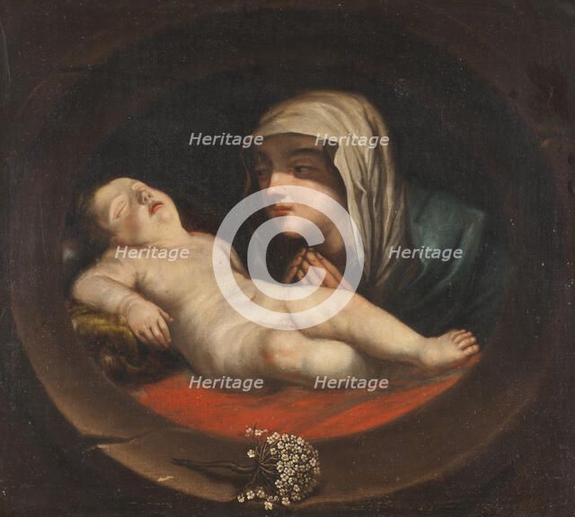 Mary with the child, unknown date. Creator: Anon.