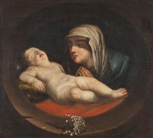 Mary with the child, unknown date. Creator: Anon