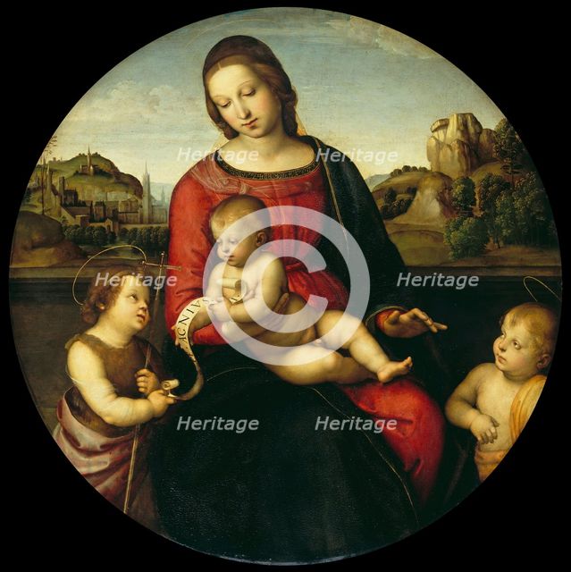 Mary with the Child, John the Baptist and a Holy Boy (Madonna Terranuova), c. 1505. Artist: Raphael (1483-1520)