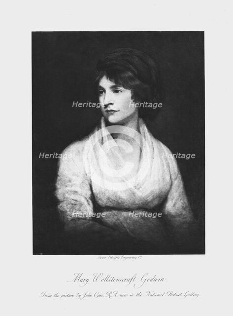 Mary Wollstonecraft, 18th century Anglo-Irish writer and feminist. Artist: Swan Electric Engraving Company