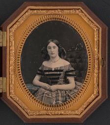 Mary Allbritten Bolen, half-length portrait, facing front, 1860s?. Creator: Unknown