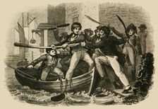 Mary Anne Talbot Resisting A Press Gang 1822. Creator: J Chapman