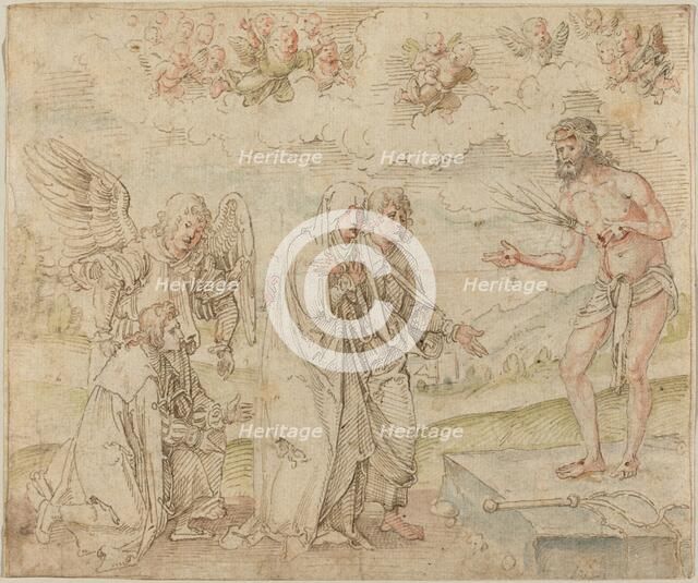 Mary and John before the Man of Sorrows, c. 1514. Creator: Hans von Kulmbach.