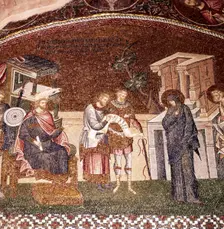 Mary and Joseph before Cyrenius, Byzantine Mosaic, Chora Church, Istanbul, c1310-1320