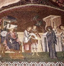 Mary and Joseph before Cyrenius, Byzantine Mosaic, Chora Church, Istanbul, c1310-1320
