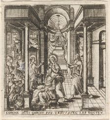 Mary and Joseph Find the Boy Jesus in the Temple with the Doctors, probably c. 1576/1580. Creator: Leonard Gaultier
