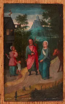 Mary and Joseph in Bethlehem, 1500s. Creator: Adriaen Isenbrandt