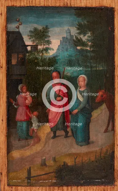 Mary and Joseph in Bethlehem, 1500s. Creator: Adriaen Isenbrandt.